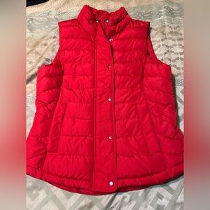 Gap Red Puffer Vest xs
